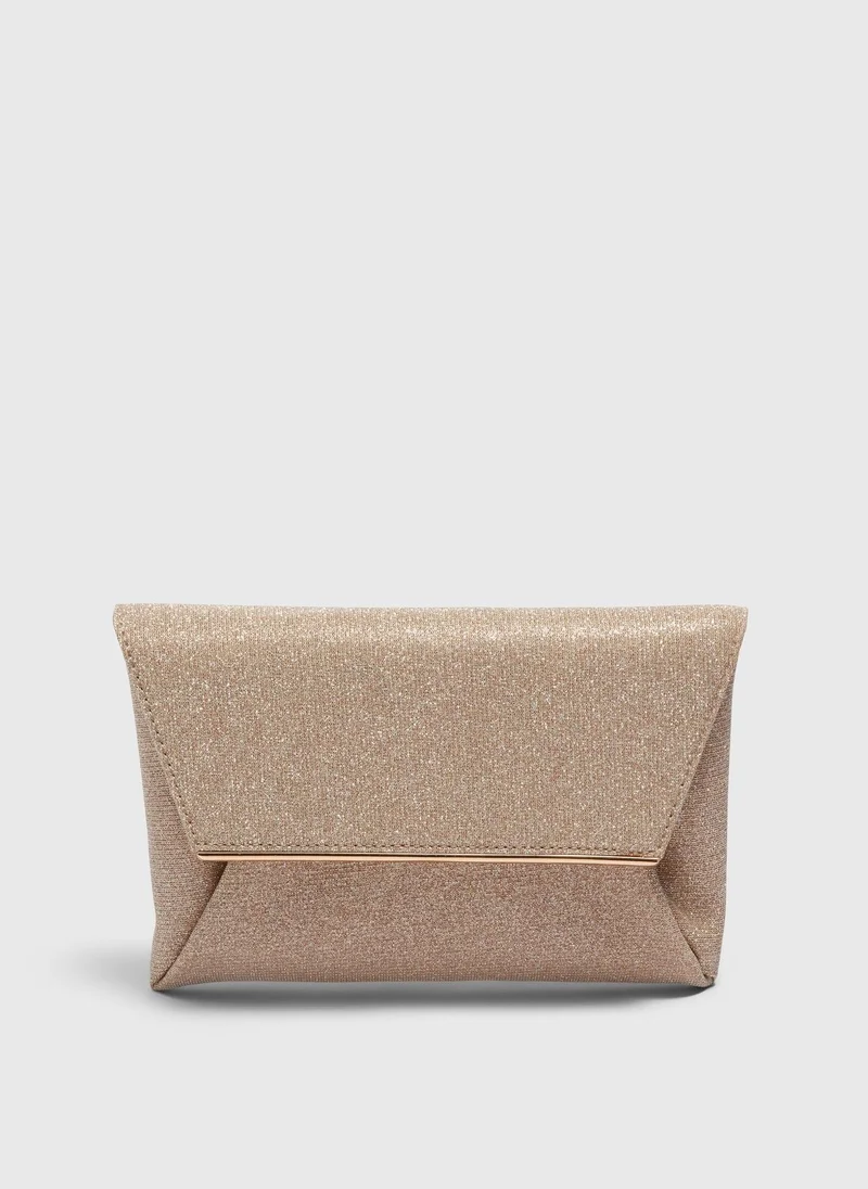 ماتلان Gold Glitter Occasion Clutch Bag